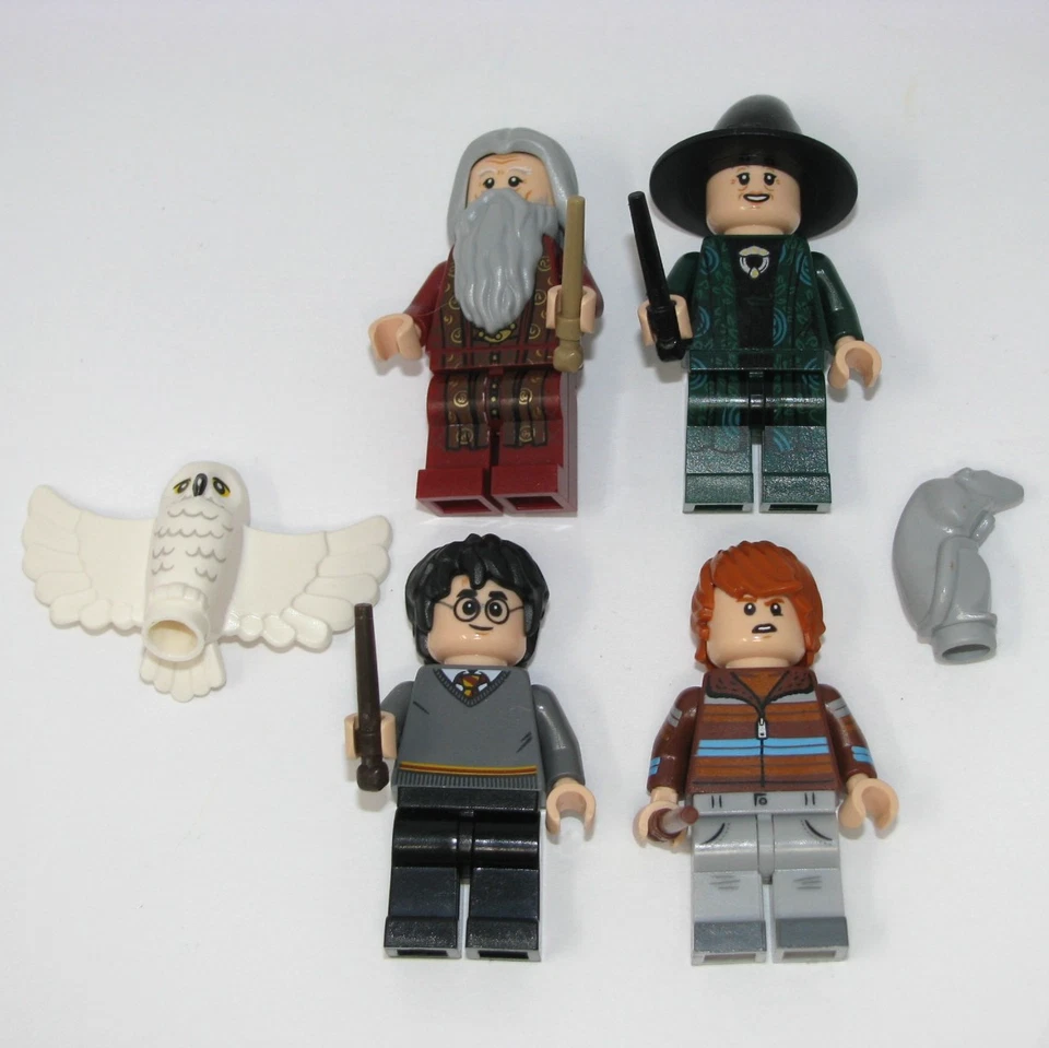 LEGO  Harry Potter Ron Mcgonagall Dumbledore Hedwig Owl Scabbers Rat Minifigure - Image 1 of 3