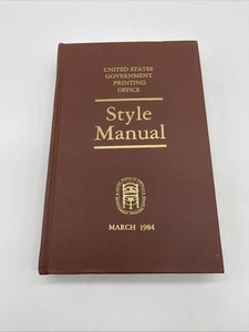 U.S. Government Printing Office Style Manual 1984 HC Reference Book AF - Bild 1 von 8
