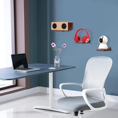 Pequeño Estante Flotante, 5x5 Pulgadas Nogal Oscuro, Juego de 3 Pequeños Estantes de Pared para Cama... Foto 1 de 4