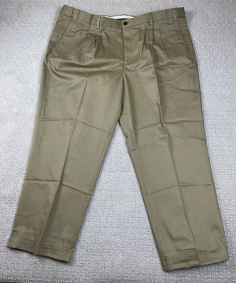 Pantalones Eddie Bauer Para Hombre Talla 44 Marrón Plisado Algodón Chino Calce Relajado Puños Nuevos con Etiquetas Foto 1 de 4