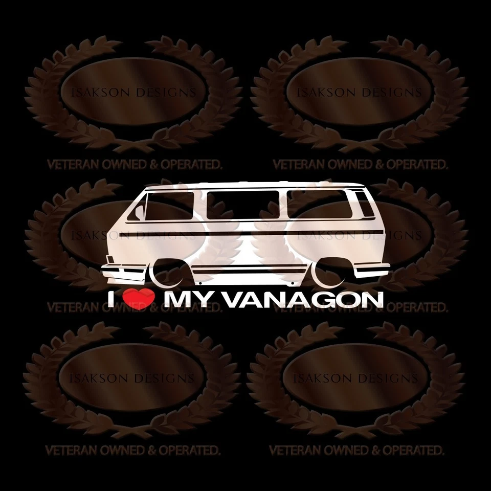 Calcomanía adhesiva I Love My Vanagon para VW Volkswagen T3 Foto 1 de 1