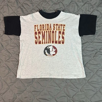 Camisa DE COLECCIÓN Florida State Seminoles Niños XL Gris Fútbol FSU Puntada Única Foto 1 de 4