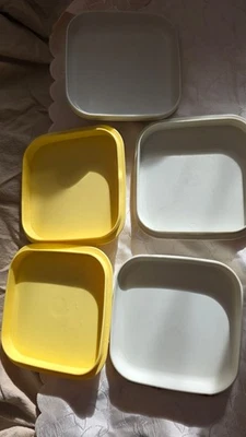 Tupperware quadratische Picknick-Teller,Serviertabletts, Rarität,gebraucht - Bild 1 von 4