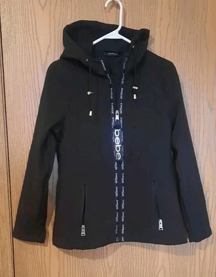 Chaqueta Bebe Sport para mujer negra con cremallera completa con capucha talla S Foto 1 de 4