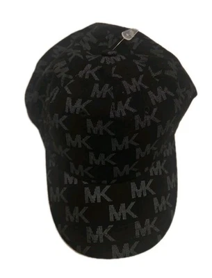 Gorra de béisbol Michael Kors MK con logotipo impreso correa ajustable para mujer sombrero negro nueva con etiquetas Foto 1 de 3