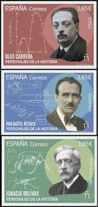 spain ca 2025 Historical Figures FOURNIER aviator Bolivar Urrutia science 3v mnh - Picture 1 of 1