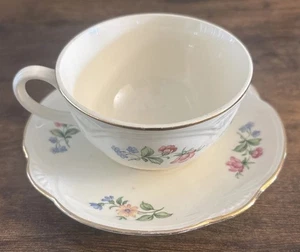 Vintage Homer Laughlin Springtime Marigold Virginia Rose Tea Cup & Saucer Set - Picture 1 of 7