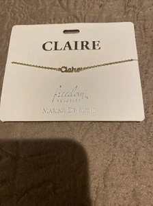 Claire Personalized Freedom Bracelet Marina De Buchi Nickel Free - Picture 1 of 2