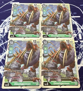 x4 Dinotigermon BT9-056 R Playset Digimon TCG X Record - Picture 1 of 1