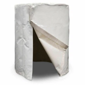 55 Gallon Barrel Cover White Vinyl Heavy Duty Rain Water Drum Cover 10 Pack - Picture 1 of 8