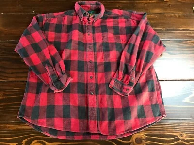 Navtive Habitat Planet Earth Shirt, Men's XL, Red Black, Buffalo, Thick Flannel - Image 1 of 4
