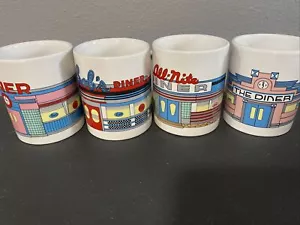 Tazas/tazas de comedor Art Deco vintage HOY, juego de 4 - Imagen 1 de 10