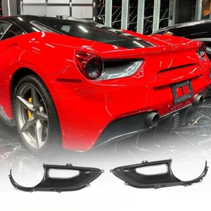 Real Carbon Rear Fog Tail Light Surround Cover 15-17 For Ferrari 488 GTBSpider E - Picture 1 of 12