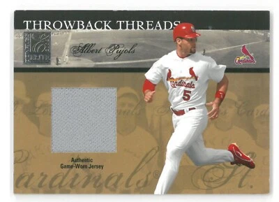 Camiseta deportiva Donruss Elite 2004 Albert Pujols #tt-1 ~ Throwback Threads 024/150 Foto 1 de 2