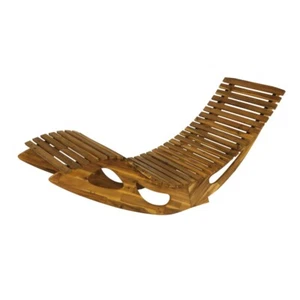 Ergonomische Schwungliege Saunaliege aus Akazienholz - FSC zertifiziert - Bild 1 von 4