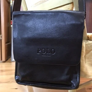 POLO VICUNA Leather Satchel Purse Bag Dark Brown with Removable Strap Crossbody - Picture 1 of 9