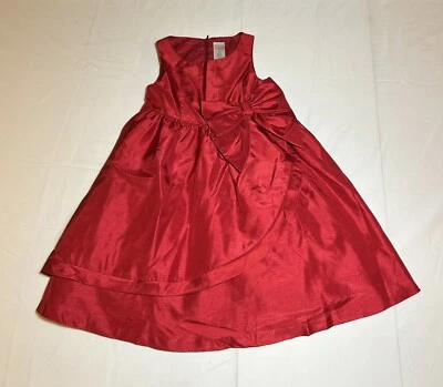 Gymboree Girls Size 5 Red Sleeveless Bow Formal Dress Holiday Christmas - Image 1 of 4