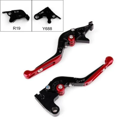 Adjustable Folding Extendable Brake Clutch Levers For Yamaha YZF R1 09-14 Red #3 - Imagem 1 de 3
