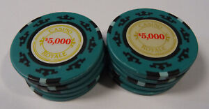 10 Used Casino Royale Original Cartamundi $5000 Poker Chips