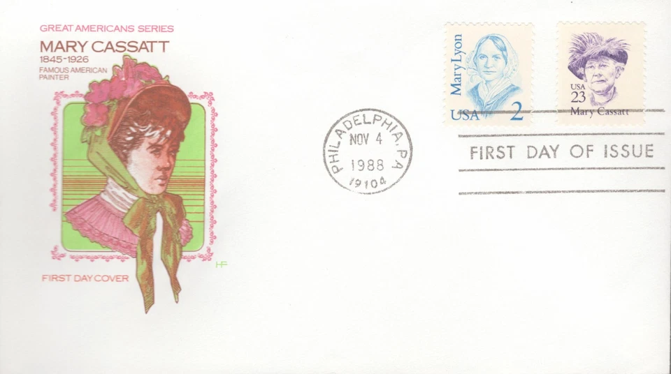 1988 FDC - Scott# 2181 - Mary Cassatt - Farnum - Image 1 of 1