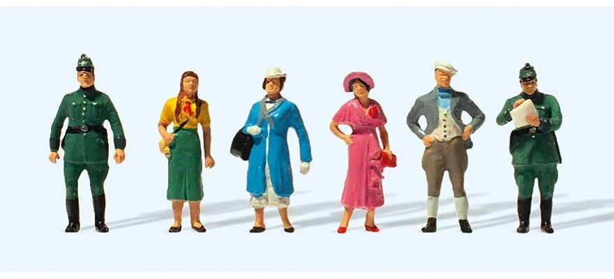NEW  HO Preiser  Figures 12483 Old Time (c.1936 ) German Police & Passers-by - Image 1 of 1