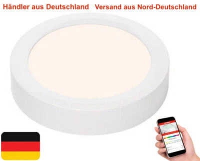 LED Deckenlampe Smart Home Telefunken WiFi 18W Dimmba Aufbauleuchte Weiß Rund404 - Bild 1 von 4