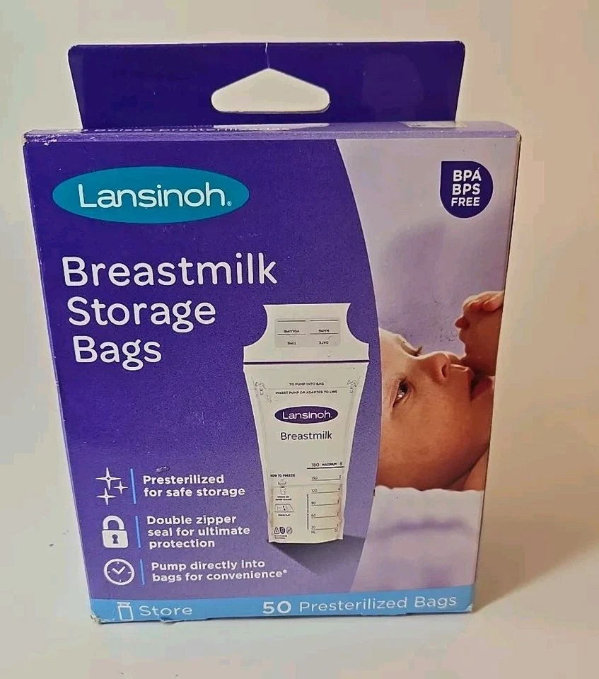 2 Boxes 50 Lansinoh Momma Breastmilk Storage Bags L131