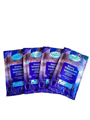 4er Pack Dresdner Essenz Badeschaum Dreamy Winter Plum 60g Vanille Pflaume Ahorn - Bild 1 von 3