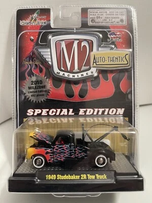M2 Machines CHASE 1949 Studebaker 2R Tow Truck Diecast Car 2010 1/492 Milezone - Image 1 of 4