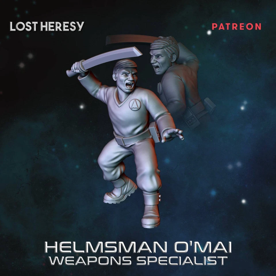 Helmsman Attack - Resin Miniature | Sci Fi | Legion | Trek | Lost Heresy - Image 1 of 1