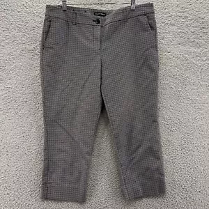 Hilary Radley Capri Pants Women 12 Black White Pull On Stretch Pockets - Picture 1 of 11