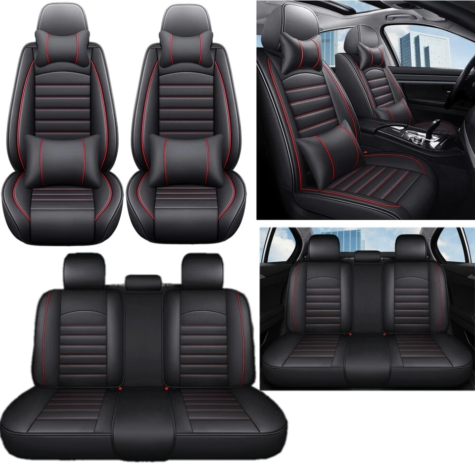 For INFINITI Car Seat Covers Premium Leather Full Set 5-Seat Front Rear Cushion — 第 1/4 张图片