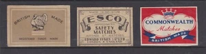 Safety Matches Matchbox Label - British Made, Esco (Sykes) Commonwealth - Picture 1 of 1