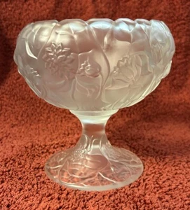 Fenton klar Milchglas Seerose Fußschale Comport ~ wunderschön - Bild 1 von 5