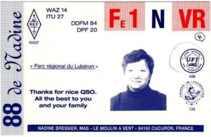 Französischer Amateurfunk QSL-Karte Frankreich FE1NVR Cucuron Bressier - Bild 1 von 1