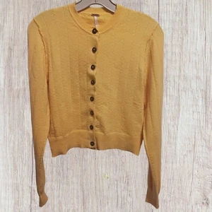 Free People Womens Knit Top size petite small yellow color - Picture 1 of 11