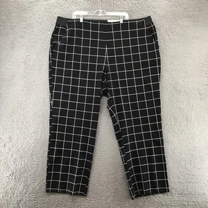 Liz Claiborne Straight Leg Pants Womens 3X (Actual 48x31.5) Black Stretch NEW - Picture 1 of 16