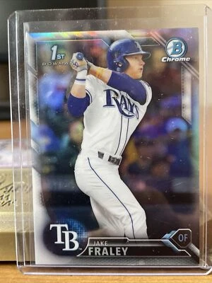 Jake Fraley 2016 Bowman Draft Chrome 1st Bowman Refractor Card #BDC-73 Rookie - Image 1 of 4