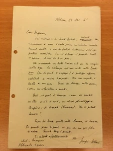 Lettera autografa di Sergio Solmi - Picture 1 of 1
