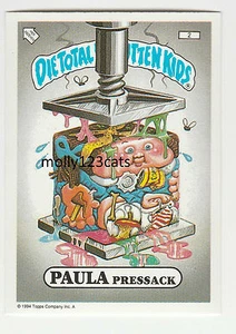 Die Total Kaputten Garbage Pail Kids GPK Topps German 1994 #2 Paula Pressack - Picture 1 of 2