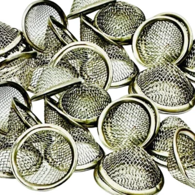 OLIVASTU 17mm Pipe Screens Conical Stainless Steel Brass Tobacco Herb Gauzes Filters
