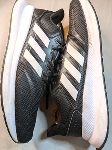 Adidas Trainers Mens UK 11 EU 46 Black Runfalcon Gym Running Training Shoes - Imagen 1 de 12