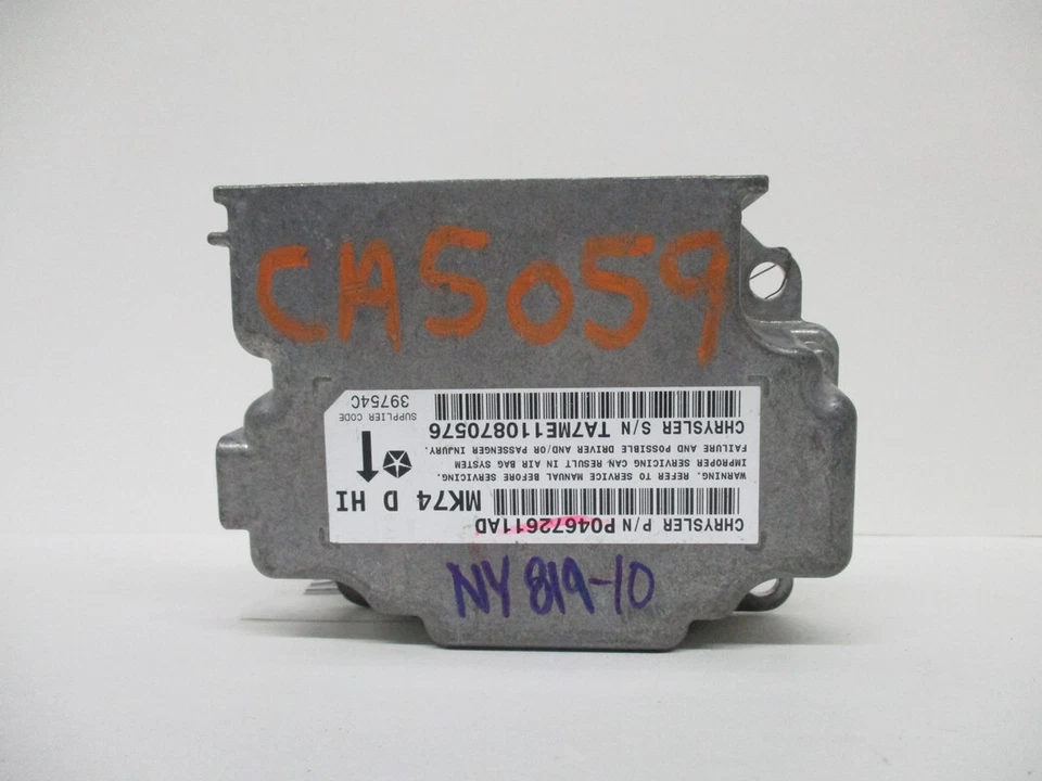 NY819-10 OEM 2008 2009 JEEP PATRIOT AIR BAG COMPUTER CONTROL MODULE - Image 1 of 2