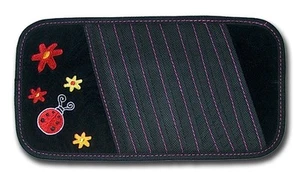 1PC LADYBUG W/ FLOWERS CD VISOR - Picture 1 of 1