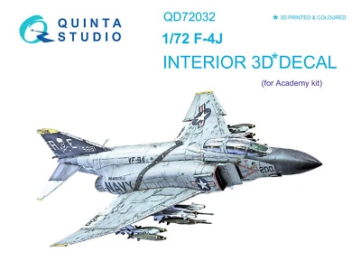 FÜNFTES STUDIO Quinta Studio 1/72 F-4J 3D-gedrucktes & farbiges Interieur (für...
