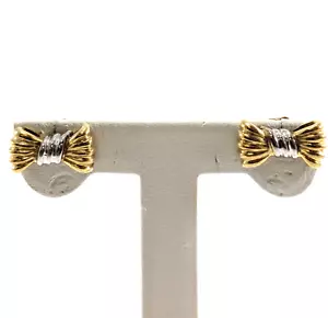 Pendientes de oro de dos tonos de 18 quilates - Imagen 1 de 5