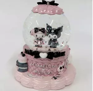 Sanrio MeloKuro Glowing Snow Globe My Melody Kuromi 2023 NEW JAPAN - Picture 1 of 8