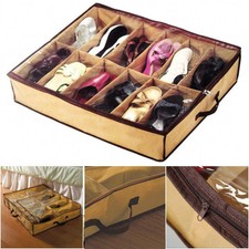 12 Paar Schuhe Aufbewahrungsbox Halter Behälter Unter Bett Schuhschrank-Box U2V9 12 Paar Schuhe Aufbewahrungsbox Halter Behälter Unter Bett Schuhschrank-Box U2V9