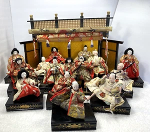 13er Set Japanischer Kimono HINA Puppe & Zubehör für 7 Stufen Display - Bild 1 von 24