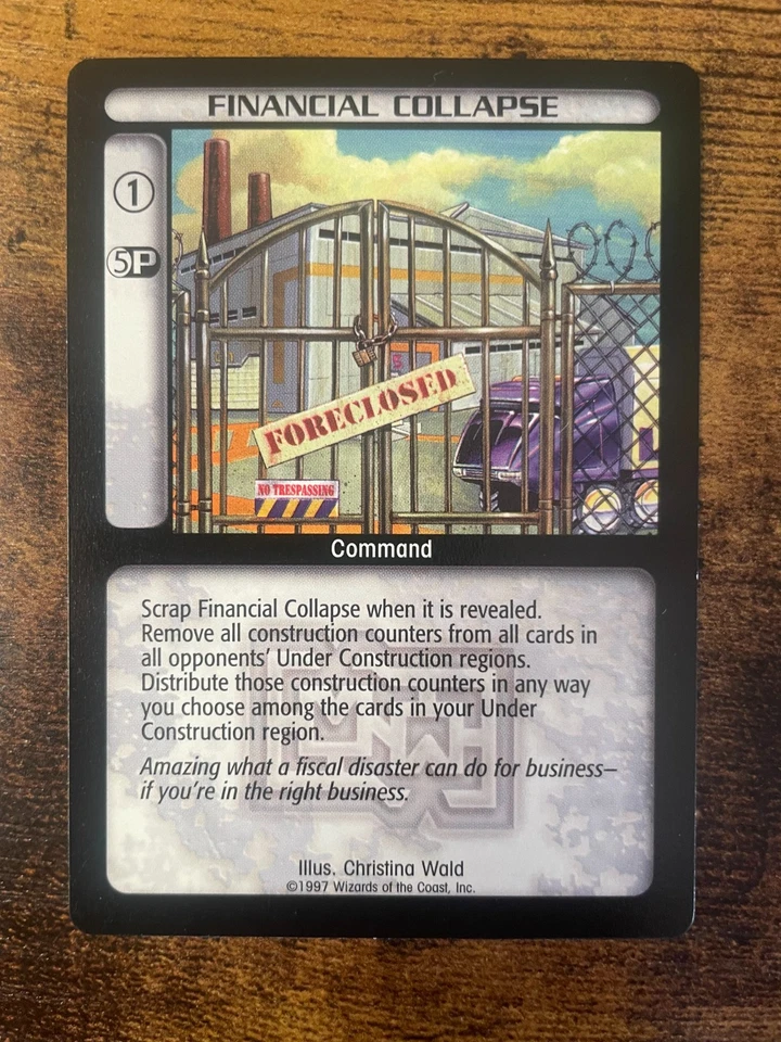 Battletech CCG TCG Card Game Rare Mechwarrior Expansion Financial Collapse - Image 1 of 1